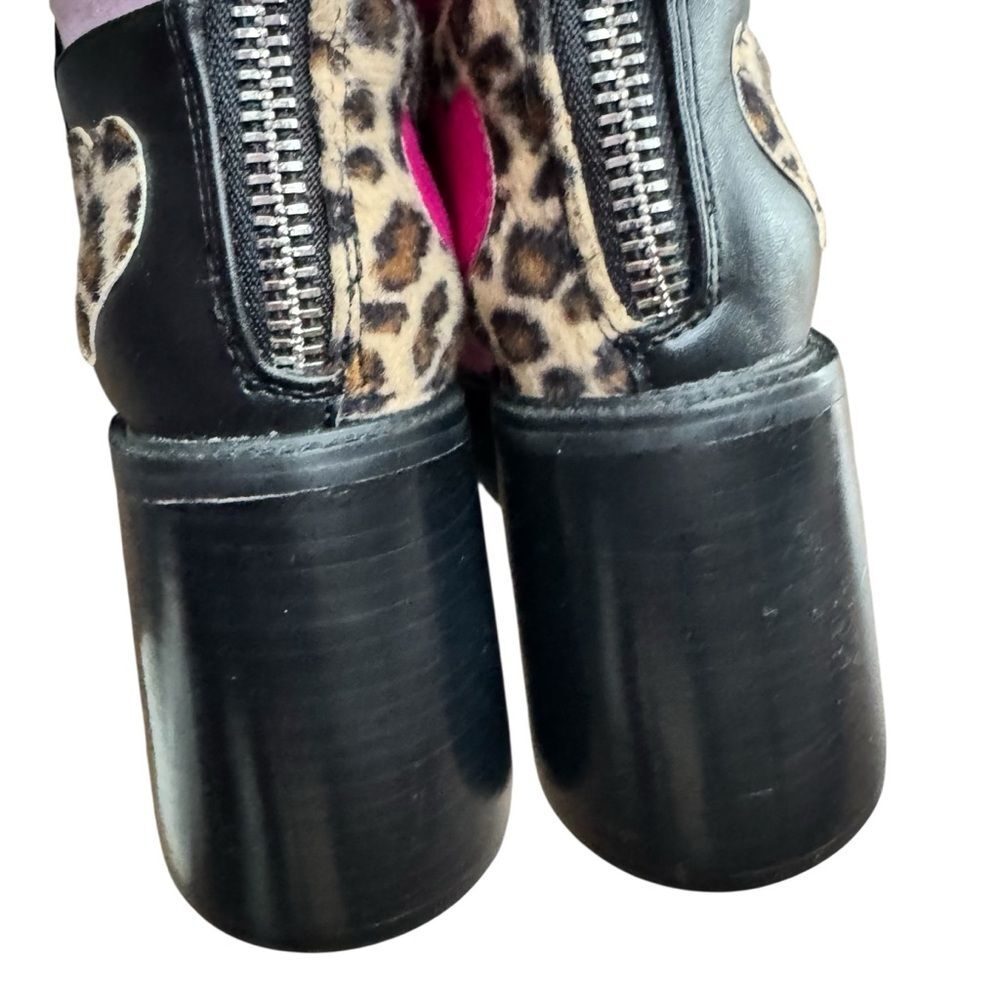 dELiA*s Pink & Black Platform Knee High Boots with Butterfly and Cherry Accent - Picture 5 of 9